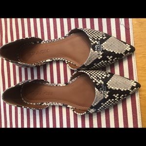Coach D’orsay Flats Snake print size 7